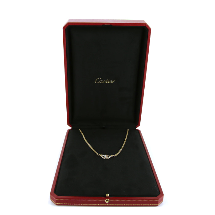 Collier Cartier Agrafe en or jaune et diamants - Detail D2