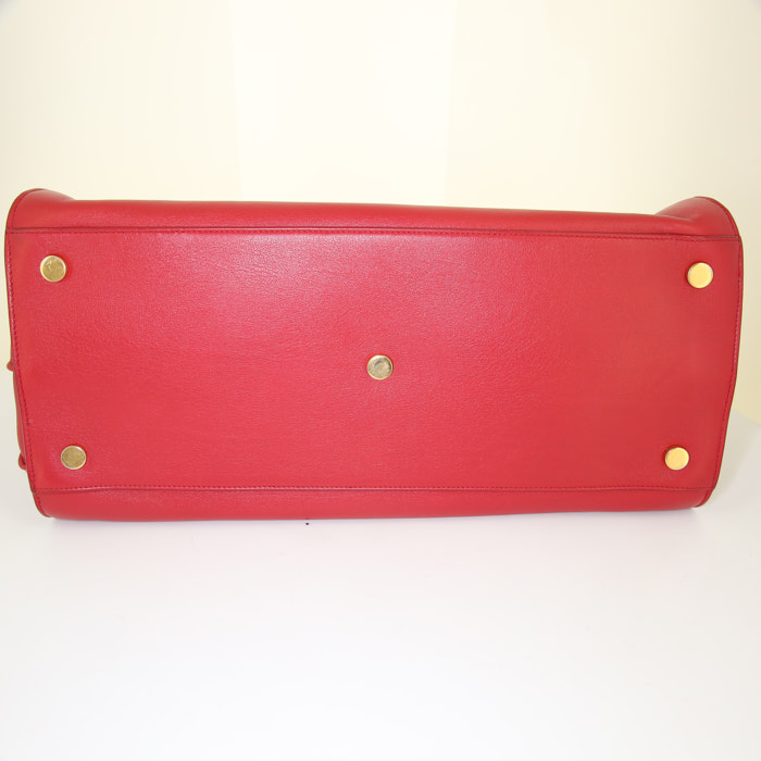 Saint Laurent Sac de jour large model handbag in red leather - Detail D4