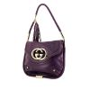 Gucci Britt bag worn on the shoulder or carried in the hand in purple leather - 00pp thumbnail