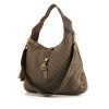 Gucci Jackie handbag in grey monogram canvas and grey leather - 00pp thumbnail
