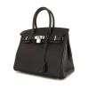 Hermes Birkin 30 cm handbag in black Tadelakt leather - 00pp thumbnail