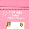 Bolso de mano Hermes Kelly 25 cm en cuero epsom azalea pink y marrón etoupe - Detail D4 thumbnail