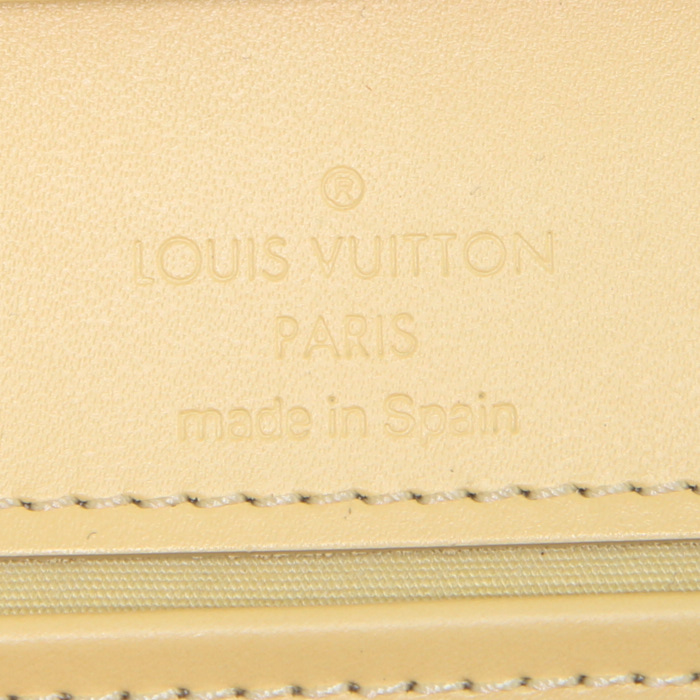Pochette Louis Vuitton Honfleur in pelle Epi gialla - Detail D3
