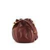 Cartier shopping bag in burgundy leather - 360 thumbnail