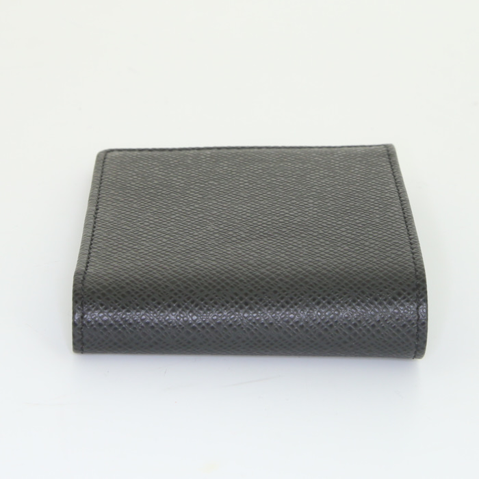 Portafogli Louis Vuitton Slender in pelle taiga nera - Detail D4
