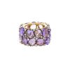 Pomellato Lulu sleeve ring in pink gold,  amethysts and diamonds - 00pp thumbnail