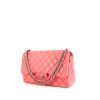 Chanel Timeless jumbo shoulder bag in pink quilted leather - 00pp thumbnail