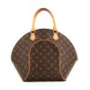 Sac à main Louis Vuitton Ellipse grand modèle en toile monogram marron et cuir naturel - 360 thumbnail