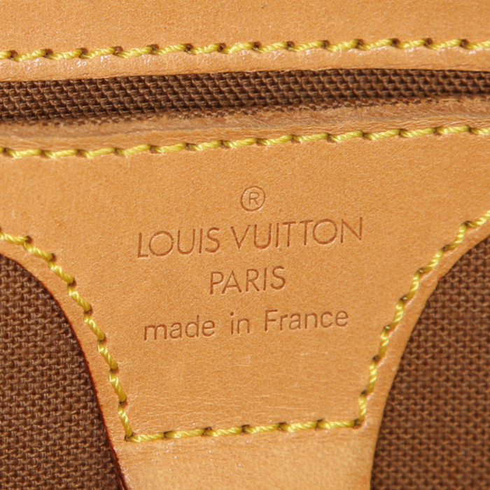 Sac à main Louis Vuitton Ellipse grand modèle en toile monogram marron et cuir naturel - Detail D3