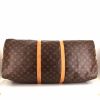 Bolsa de viaje Louis Vuitton Keepall 60 cm en lona Monogram revestida marrón y cuero natural - Detail D5 thumbnail