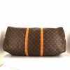 Louis Vuitton Keepall 60 cm travel bag in brown monogram canvas and natural leather - Detail D5 thumbnail