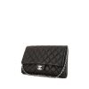 Chanel handbag/clutch in black quilted grained leather - 00pp thumbnail