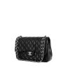 Chanel Timeless jumbo shoulder bag in black quilted leather - 00pp thumbnail