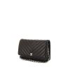 Bolso bandolera Chanel Wallet on Chain en cuero granulado negro - 00pp thumbnail