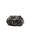 Bolso de mano Chanel Petit Shopping en tweed gris y negro y cuero negro - 00pp thumbnail