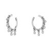 Dior Coquine small model hoop earrings in white gold and diamonds - 00pp thumbnail