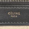 Celine Side Lock bag in black leather and beige linen - Detail D3 thumbnail
