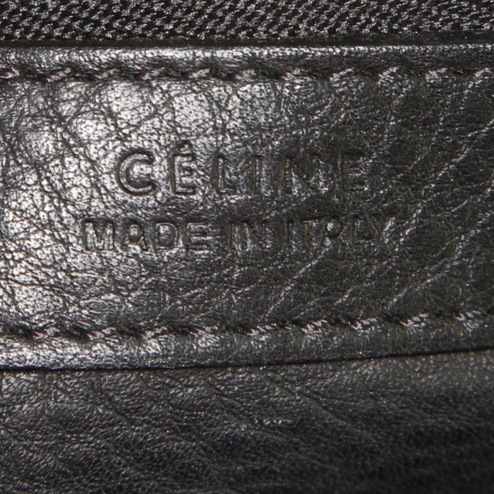 Céline Cabas Phantom Soft shopping bag in black grained leather - Detail D3