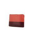Pochette Celine en cuir bicolore bordeaux et rouge-brique - 00pp thumbnail