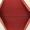 Celine pouch in burgundy and brick red bicolor leather - Detail D2 thumbnail
