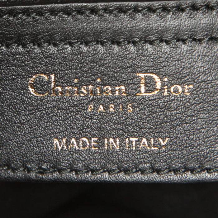 Sac à main Dior Saddle KaléiDiorscopic en cuir multicolore blanc bordeaux et bleu et cuir noir - Detail D3