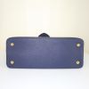 Louis Vuitton Capucines medium model handbag in blue grained leather and beige python - Detail D4 thumbnail