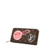 Portafogli Louis Vuitton Zippy in tela monogram cerata marrone a motivo patchwork - 00pp thumbnail