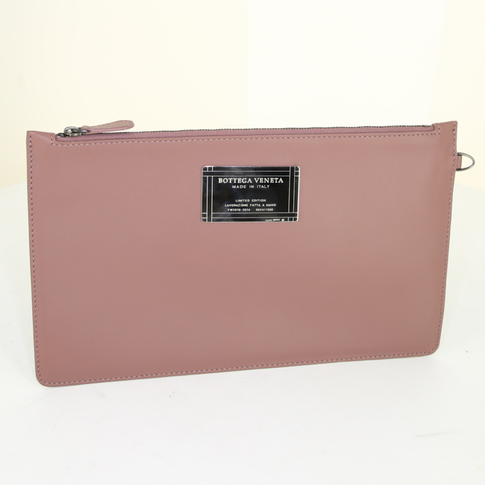 Bottega Veneta large model shopping bag in pink braided leather - Detail D5