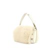Celine Vintage bag worn on the shoulder or carried in the hand in white furr and white leather - 00pp thumbnail