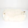 Celine Vintage bag worn on the shoulder or carried in the hand in white furr and white leather - Detail D4 thumbnail