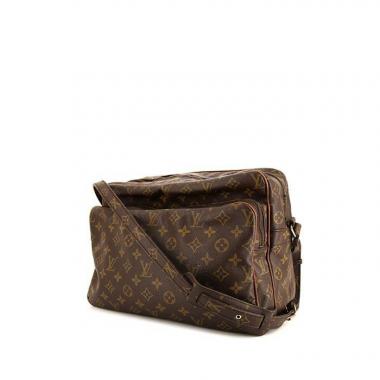 Borsa a tracolla Louis Vuitton Reporter in tela monogram marrone e pelle naturale