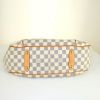 Louis Vuitton Galliera medium model handbag in azur damier canvas and natural leather - Detail D4 thumbnail