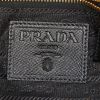 Prada Nylon shoulder bag in black canvas and furr and leather - Detail D3 thumbnail