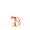 Fendi Mon Trésor shoulder bag in off-white and red leather - 360 thumbnail