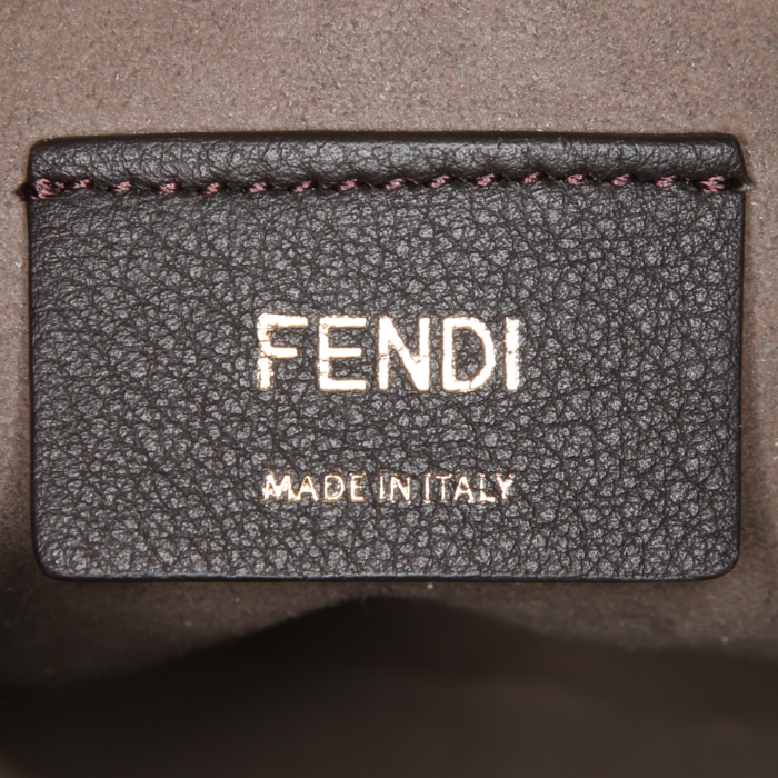Fendi Mon Trésor shoulder bag in off-white and red leather - Detail D3