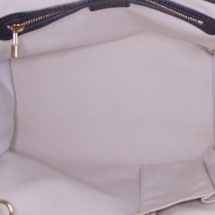 Sac à main Louis Vuitton Joséphine petit modèle en toile monogram Idylle bleue et cuir bleu - Detail D2