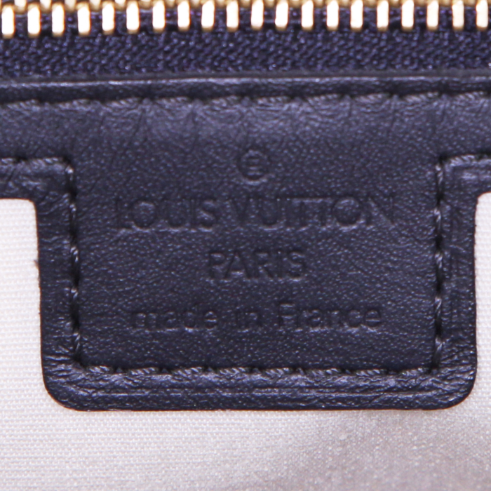 Sac à main Louis Vuitton Joséphine petit modèle en toile monogram Idylle bleue et cuir bleu - Detail D3