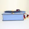 Gucci Sylvie small model handbag in blue leather - Detail D5 thumbnail