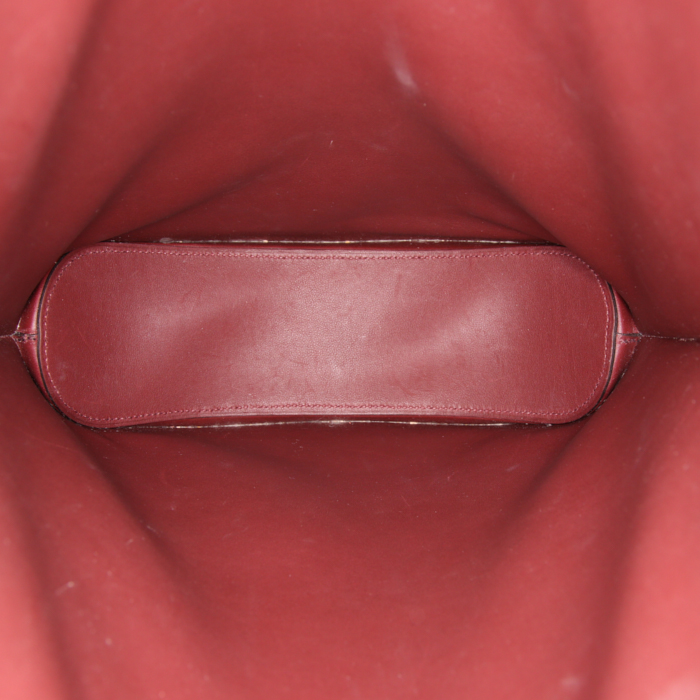 Bolso bandolera Hermès  Baton de craie en cuero epsom violeta - Detail D2