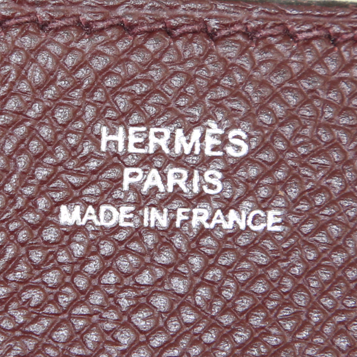 Hermès  Baton de craie shoulder bag  in purple epsom leather - Detail D3