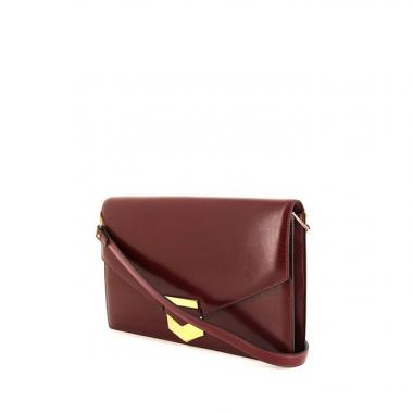 Sac Hermès Pan en cuir box bordeaux