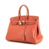 Hermes Birkin 35 cm handbag in orange Crevette Swift leather - 00pp thumbnail