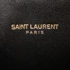 Bolso de mano Saint Laurent Sac de jour modelo pequeño en piel de potro marrón y cuero negro - Detail D4 thumbnail