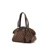 Bolso de mano Louis Vuitton Verona en lona a cuadros ébano y cuero marrón - 00pp thumbnail