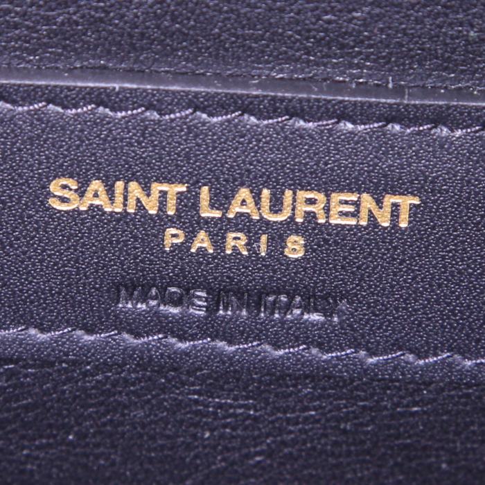 Sac Saint Laurent Kate Medium pompon en cuir noir - Detail D3