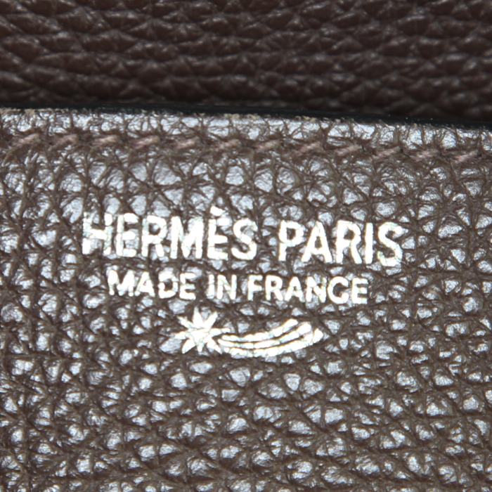 Bolso de mano Hermes Birkin 35 cm en cuero togo marrón - Detail D3