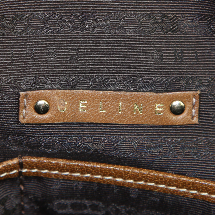 Bolso de mano Celine Boogie en cuero marrón - Detail D3
