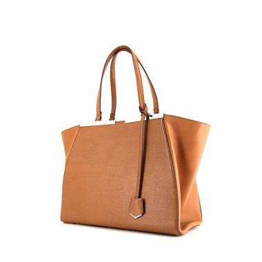 Fendi 3 Jours shopping bag in beige leather