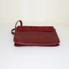 Chloé Faye shoulder bag in burgundy suede and burgundy leather - Detail D4 thumbnail