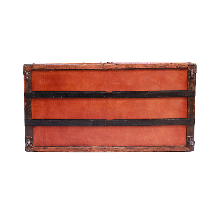 Baul Louis Vuitton Malle Courrier en lona Monogram color camel - Detail D4